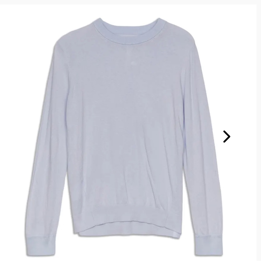 LULULEMON will blend crewneck sweater pastel blue EUC!